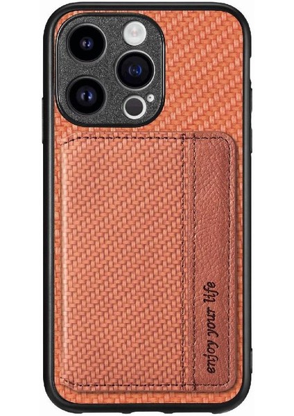 IPhone 15 Için Kılıf Pro Max Manyetik Kart Tutucu Rfıd Engelleme Komple (Yurt Dışından)