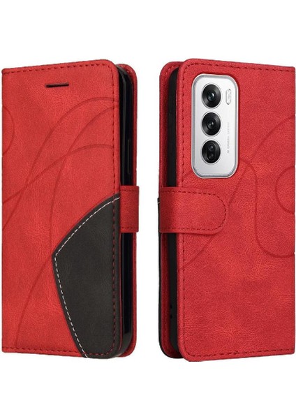 Kart Yuvası Standı Rengi ile Oppo Oppo 12 5g Deri Cüzdan Için Flip Case (Yurt Dışından) fiyatları