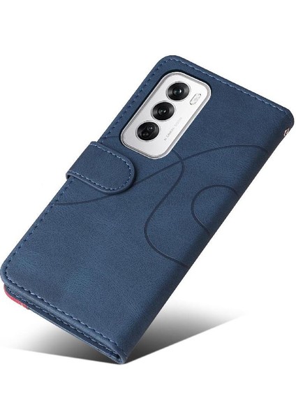 Kart Yuvası Standı Rengi ile Oppo Oppo 12 5g Deri Cüzdan Için Flip Case (Yurt Dışından) modelleri