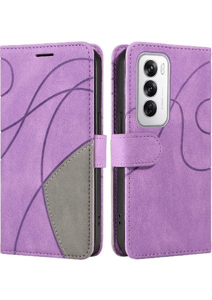 Kart Yuvası Standı Rengi ile Oppo Oppo 12 5g Deri Cüzdan Için Flip Case (Yurt Dışından)