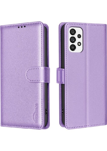 Samsung Galaxy M13 4g Manyetik Rfıd Engelleme Cüzdan Kart Pu Için Flip Case (Yurt Dışından)