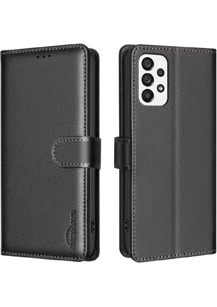 Samsung Galaxy M13 4g Manyetik Rfıd Engelleme Cüzdan Kart Pu Için Flip Case (Yurt Dışından)