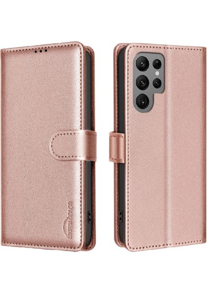 Samsung Galaxy S22 Ultra Pu Deri Manyetik Kart Tutucu Için Flip Case (Yurt Dışından) indirimleri