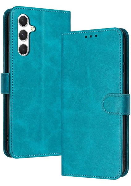 Kart Yuvası Saf Renk ile Samsung Galaxy M54 Pu Deri Için Flip Case (Yurt Dışından)