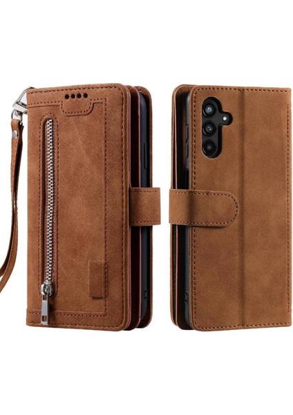 Samsung Galaxy A13 Için Flip Case 4g/5g Kickstand Kordon Cüzdan 9 Kart Pu (Yurt Dışından)