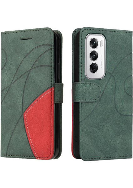 Kart Yuvası Standı Rengi ile Oppo Oppo 12 5g Deri Cüzdan Için Flip Case (Yurt Dışından)