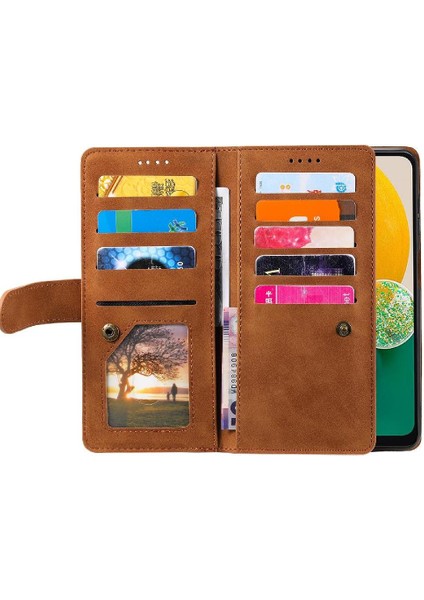 Samsung Galaxy A34 5g 9 Kart Yuvaları Pu Deri Cüzdan Için Flip Case (Yurt Dışından) modelleri