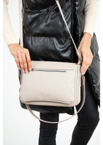 Kadın Gofraj Baskılı Büyük Boy Omuz Çantası ve Cüzdan Kombini JPM4067 modelleri