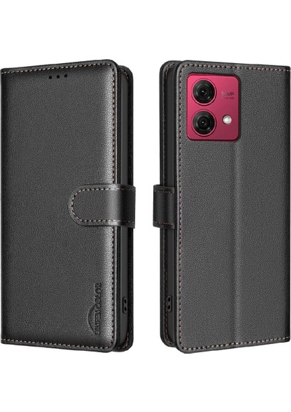 Motorola Moto G84 5g Kart Tutucu Kickstand Rfıd Engelleme Pu Için Flip Case (Yurt Dışından)