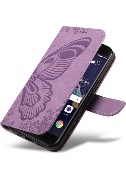 Kredi Kartı Yuvası ile Huawei P8 Lite Için Flip Case Yüksek Kalite Deri (Yurt Dışından)