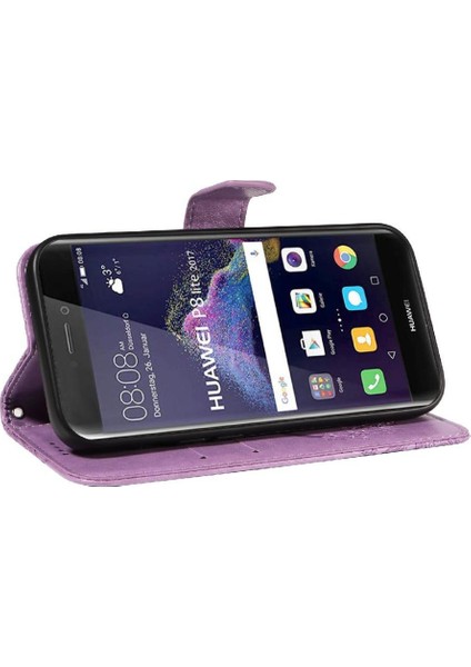 Kredi Kartı Yuvası ile Huawei P8 Lite Için Flip Case Yüksek Kalite Deri (Yurt Dışından)