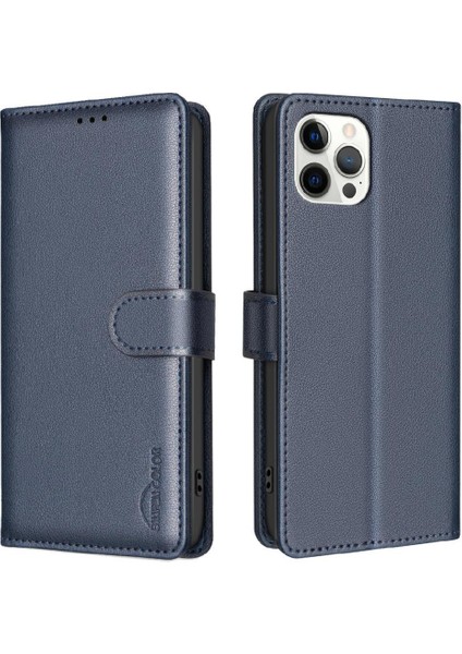 IPhone 12 Için Flip Case Pro Max Pu Deri Rfıd Engelleme Cüzdan Manyetik (Yurt Dışından)