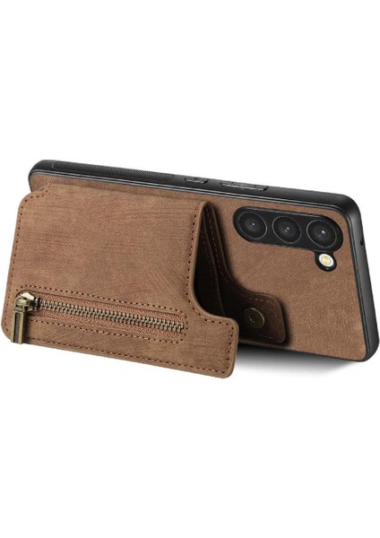 Samsung Galaxy S23 Vintage Fermuar Cüzdan Için Kılıf Katlanabilir Arka Kapak (Yurt Dışından) modelleri