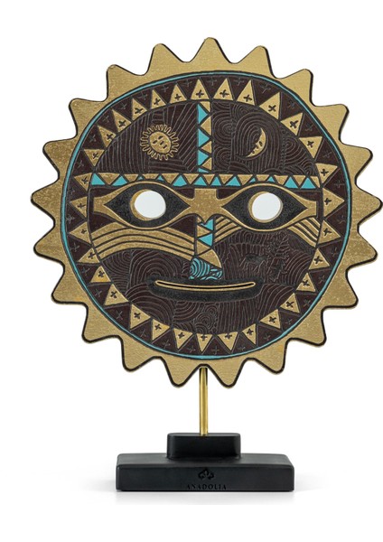 Şaman Güneş Mask Ahşap Kutulu Obje fiyatları