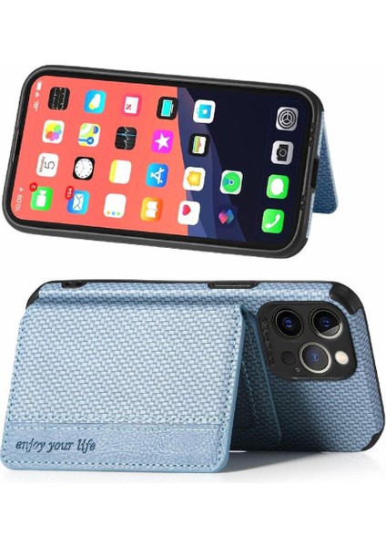 IPhone 13 Için Kılıf Pro Max Standı Fonksiyonu Rfıd Engelleme Manyetik Kart (Yurt Dışından)