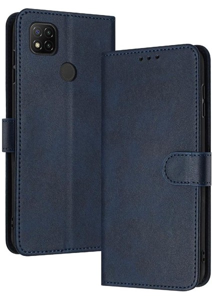 Xiaomi Redmi 10A Pu Deri Kickstand Için Flip Case Kart Yuvası ile Saf (Yurt Dışından)