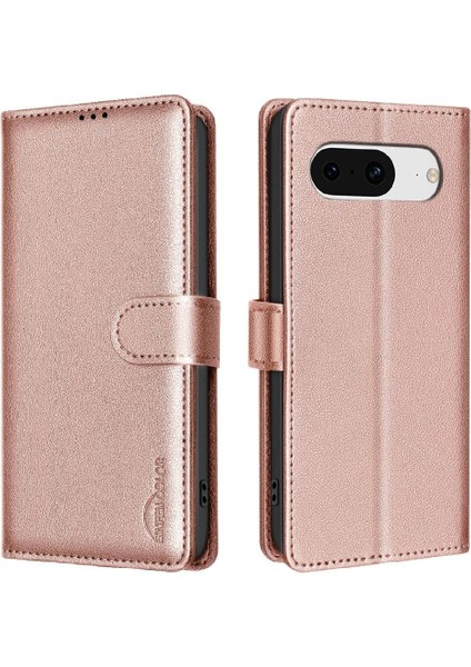 Google Piksel 8 Rfıd Engelleme Cüzdan Pu Deri Manyetik Kart Için Flip Case (Yurt Dışından)