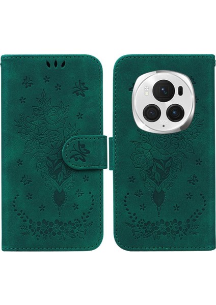 Onur Magic6 Pro Flip Pu Deri Kapak Için Kılıf Kart Yuvaları Cüzdan Kılıf (Yurt Dışından)