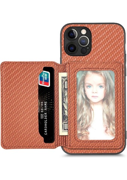 IPhone 12 Için Kılıf Pro Max Rfıd Engelleme Standı Fonksiyonu Manyetik Kart (Yurt Dışından)
