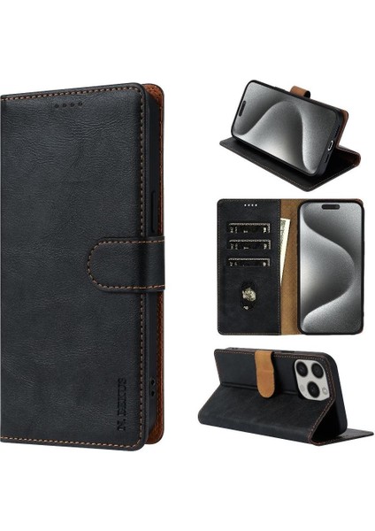 IPhone 11 Için Flip Case Pro Manyetik Kapatma Kart Yuvaları Yan Cep Anti (Yurt Dışından)