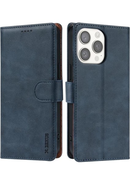 IPhone 14 Için Flip Case Pro Max Çift Katmanlı Koruma Yan Cep Kartı (Yurt Dışından)