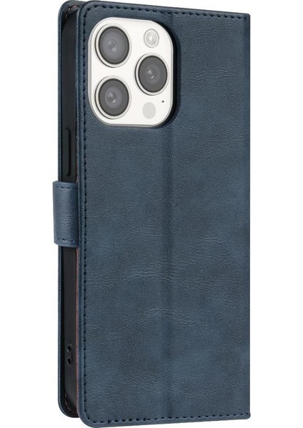 IPhone 14 Için Flip Case Pro Max Çift Katmanlı Koruma Yan Cep Kartı (Yurt Dışından)