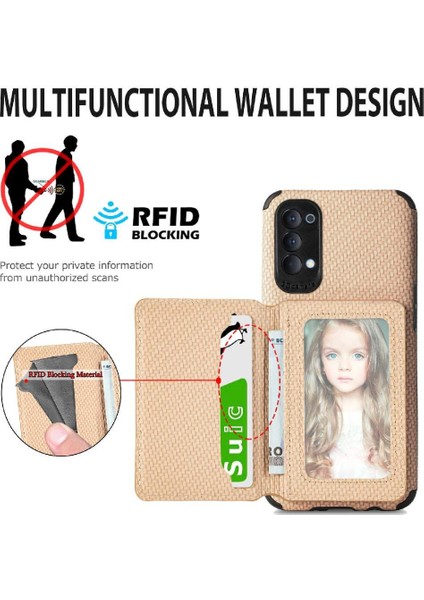 Oppo Oppo 4 Için Kılıf Manyetik Kart Tutucu Standı Fonksiyonu Rfıd Engelleme (Yurt Dışından) indirimleri