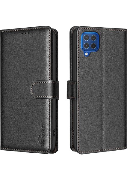 Samsung Galaxy A22 4g Manyetik Kart Tutucu Kickstand Cüzdan Için Flip Case (Yurt Dışından)