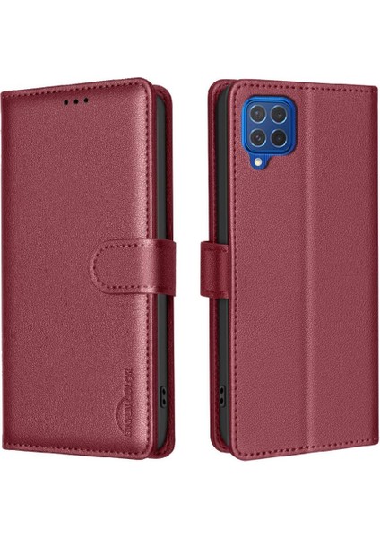 Samsung Galaxy A22 4g Manyetik Kart Tutucu Kickstand Cüzdan Için Flip Case (Yurt Dışından)