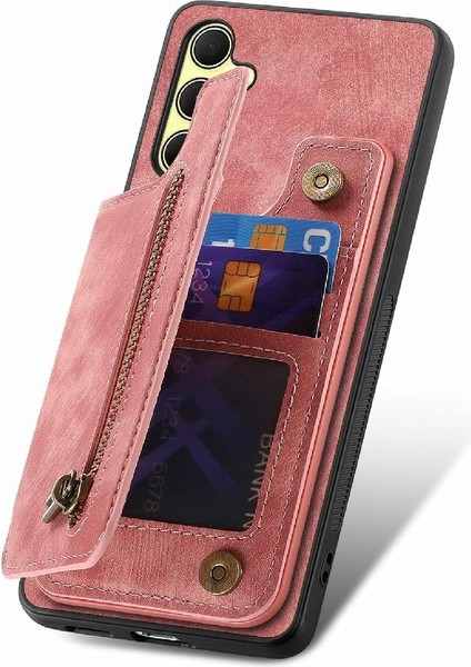 Samsung Galaxy A35 5g Için Kılıf Vintage Fermuar Cüzdan Standı Fonksiyonu Geri (Yurt Dışından)