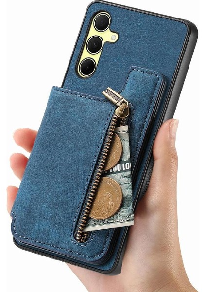 Samsung Galaxy A35 5g Için Kılıf Vintage Fermuar Cüzdan Standı Fonksiyonu Geri (Yurt Dışından) indirimleri