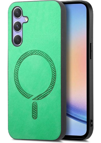 Samsung Galaxy A34 Hafif Ince Kablosuz Şarj Magsafe Araba (Yurt Dışından)