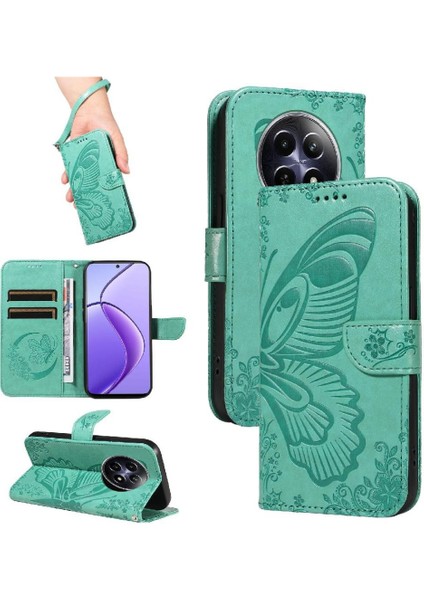Realme Için Flip Case 12 5g ile Yüksek Kaliteli Deri Ayrılabilir El Kayışı (Yurt Dışından)