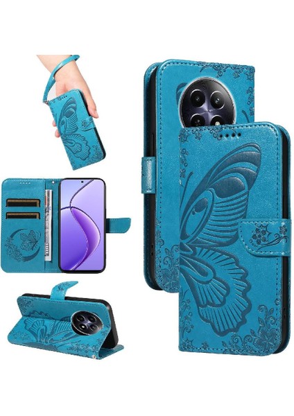 Realme Için Flip Case 12 5g ile Yüksek Kaliteli Deri Ayrılabilir El Kayışı (Yurt Dışından)