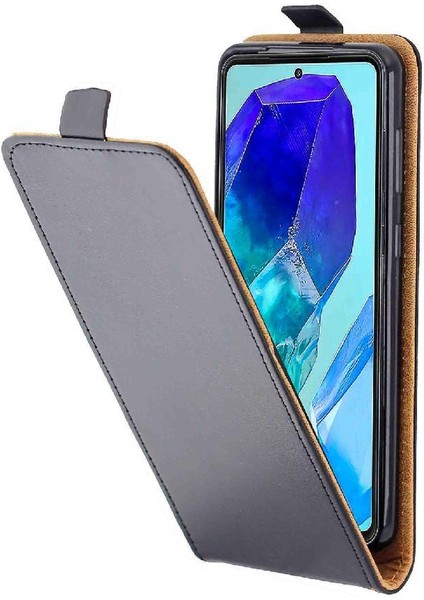 Samsung Galaxy M55 Tpu Deri Koruyucu Kapak Için Dikey Flip Case (Yurt Dışından)