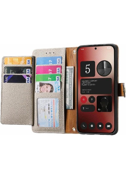 Nothing Flip Case Telefon 2A Aşk Darbeye Dayanıklı Cüzdan Deri Kılıf Fermuar (Yurt Dışından)
