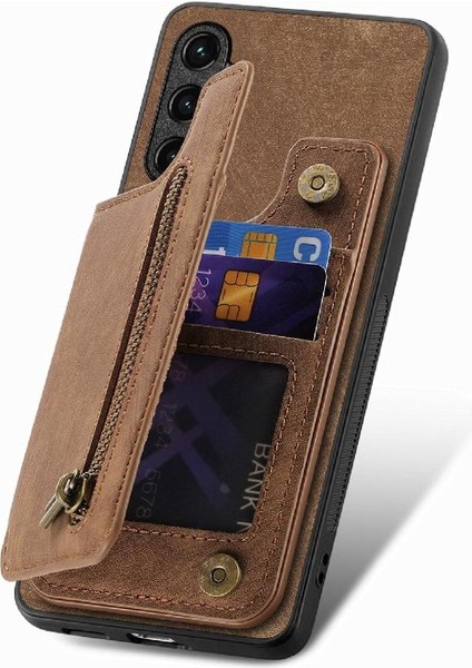 Samsung Galaxy A14 5g Standı Fonksiyonu Vintage Fermuar Cüzdan Geri (Yurt Dışından) fırsatları