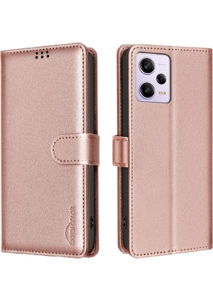 Xiaomi Redmi Not 12 Pro 5g Için Flip Case Manyetik Rfıd Engelleme Kartı Pu (Yurt Dışından)