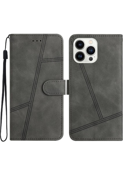 IPhone 12 Için Flip Case Pro Max Bilek Kayışı Flip Folio Tam Koruma Pu (Yurt Dışından)