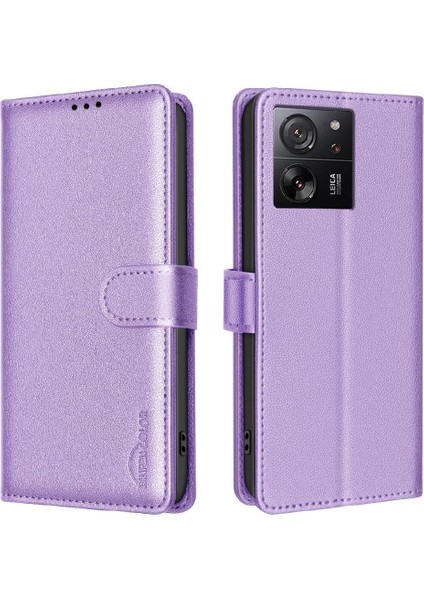 Xiaomi 13T Pu Deri Cüzdan Manyetik Kart Tutucu Kickstand Için Flip Case (Yurt Dışından)