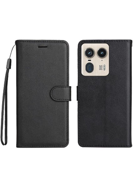 Motorola Kenar 50 Ultra 5g Için Flip Case Yüksek Kalite Deri Klasik Katı (Yurt Dışından)