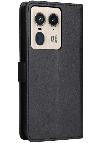 Motorola Kenar 50 Ultra 5g Için Flip Case Yüksek Kalite Deri Klasik Katı (Yurt Dışından)