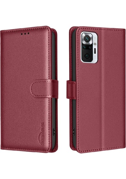 Xiaomi Redmi Not 10 Pro Için Flip Case Kart Tutucu Kickstand Cüzdan Pu (Yurt Dışından)