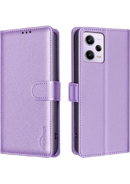 Xiaomi Redmi Not 12 Pro 5g Için Flip Case Manyetik Rfıd Engelleme Kartı Pu (Yurt Dışından)
