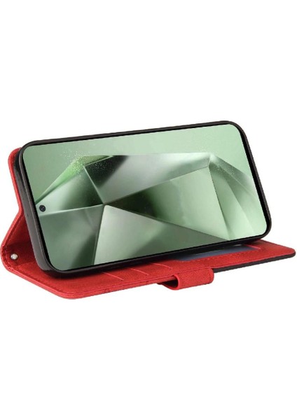 Samsung Galaxy S24 Fe Flip Için Flip Case Folio Kitap Dikiş Renk ile (Yurt Dışından)