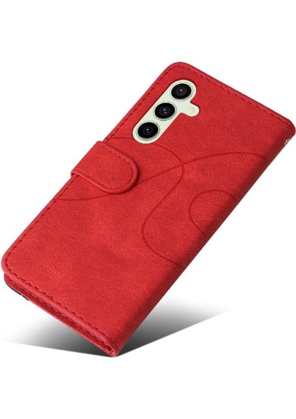 Samsung Galaxy S24 Fe Flip Için Flip Case Folio Kitap Dikiş Renk ile (Yurt Dışından)
