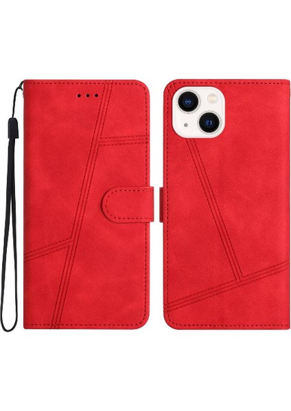 IPhone 14 Için Flip Case Artı Bilek Kayışı Kart Yuvaları Tutucu Manyetik Kapak (Yurt Dışından)