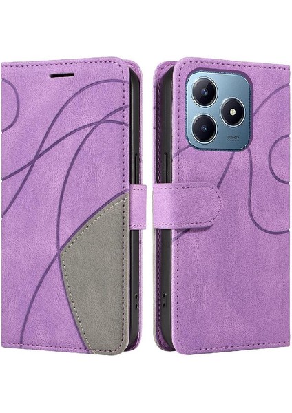 Kart Yuvası Standı Kickstand Koruyucu Flip ile Realme C61 Için Flip Case (Yurt Dışından)