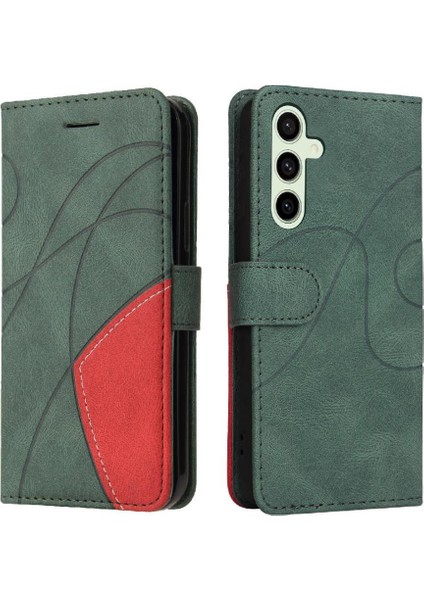 Samsung Galaxy S24 Fe Flip Için Flip Case Folio Kitap Dikiş Renk ile (Yurt Dışından)