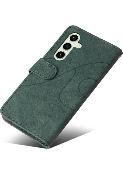 Samsung Galaxy S24 Fe Flip Için Flip Case Folio Kitap Dikiş Renk ile (Yurt Dışından)